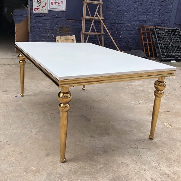 Golden foot Glass Table - Image 2