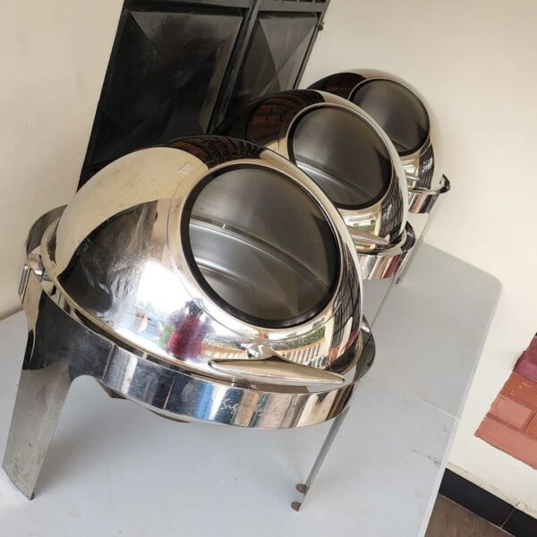 Round Flat Top Chafing Dishes - Image 2