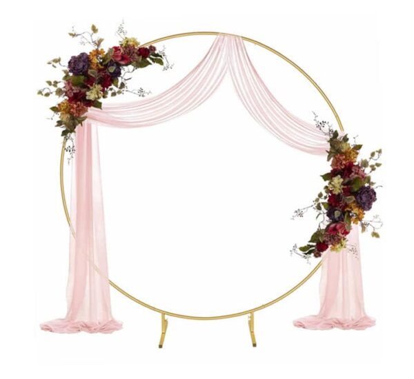 Round Gold Balloon/Flower Arch 2m Clip In