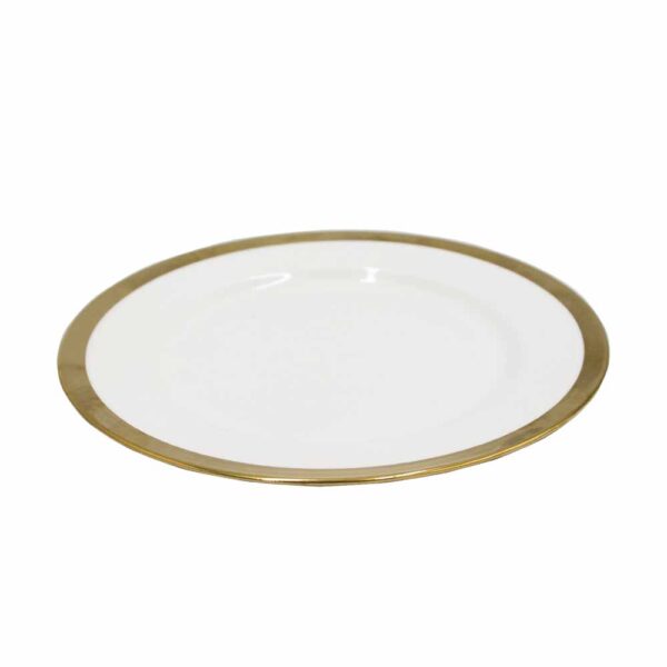 Gold Rim Dinner Plate 10.5″ - Image 2