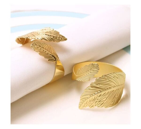 Gold Leaf Design Napkin Ring