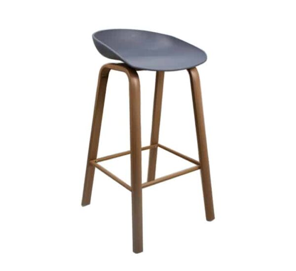 Blake Bar Stool with oak finish metal legs