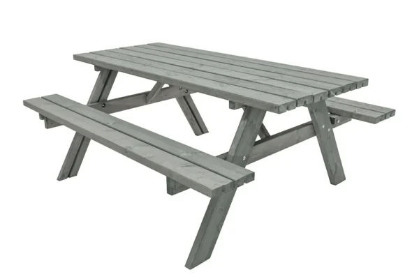 wooden picnic bench