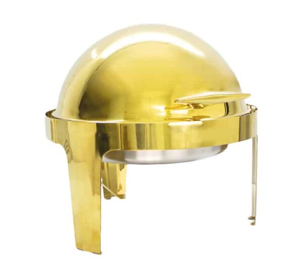 Round Roll Top Gold Chafing Dish
