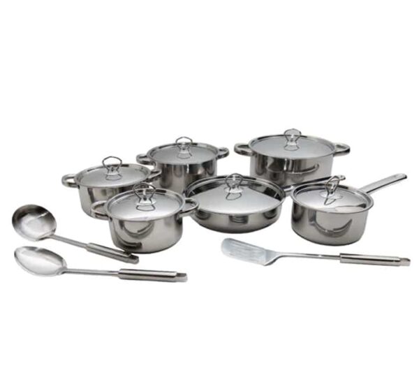 15pc Cookware Set Heavy Bottom