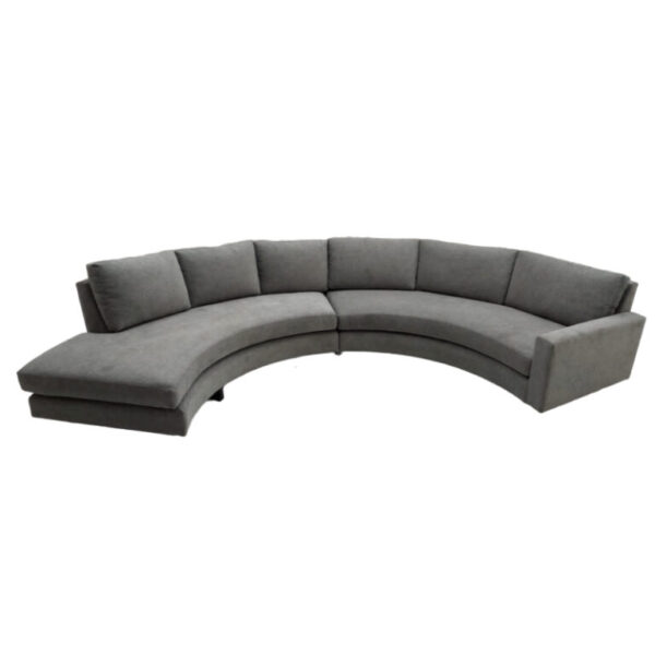 Curve Fabric Couch Ruby