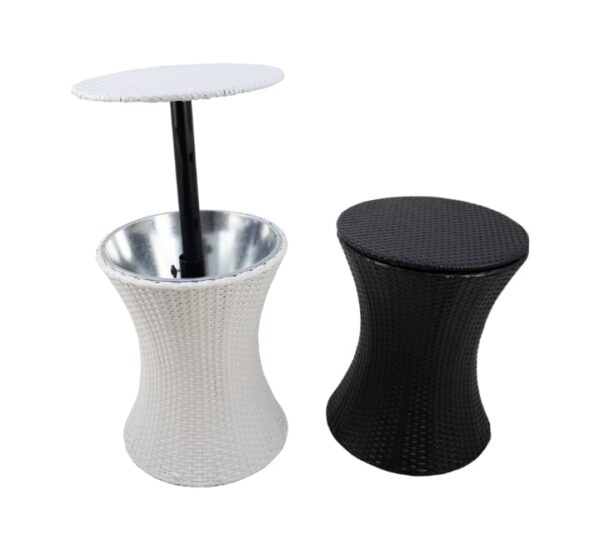 Rattan Ice Bucket Table