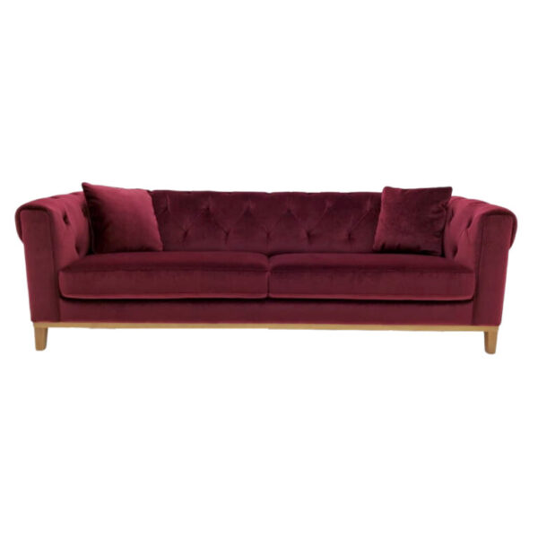 Iris couch Fabric 3 Division Burgundy
