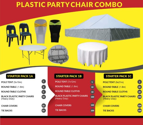 plastic party chairs combo deal
