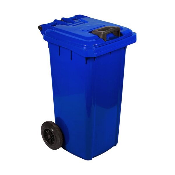 80L Blue Wheelie Bin - Image 2
